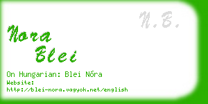 nora blei business card